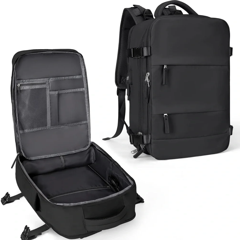 NWT- Travel Carry On Backpack in Black - Picture 1 of 15